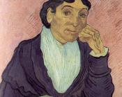 文森特 威廉 梵高 : 有粉红色背景、阿尔的女人（吉努夫人）